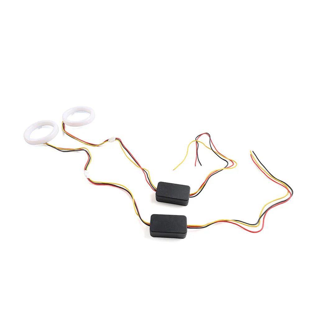 70MM White Amber Switchback LED Halo Rings for Car Headlight Retrofit