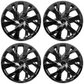 15" 6 "Y" Spoke Spring Steel Clip Gloss Black Wheel Cover Hubcaps