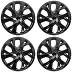 15" 6 "Y" Spoke Spring Steel Clip Gloss Black Wheel Cover Hubcaps