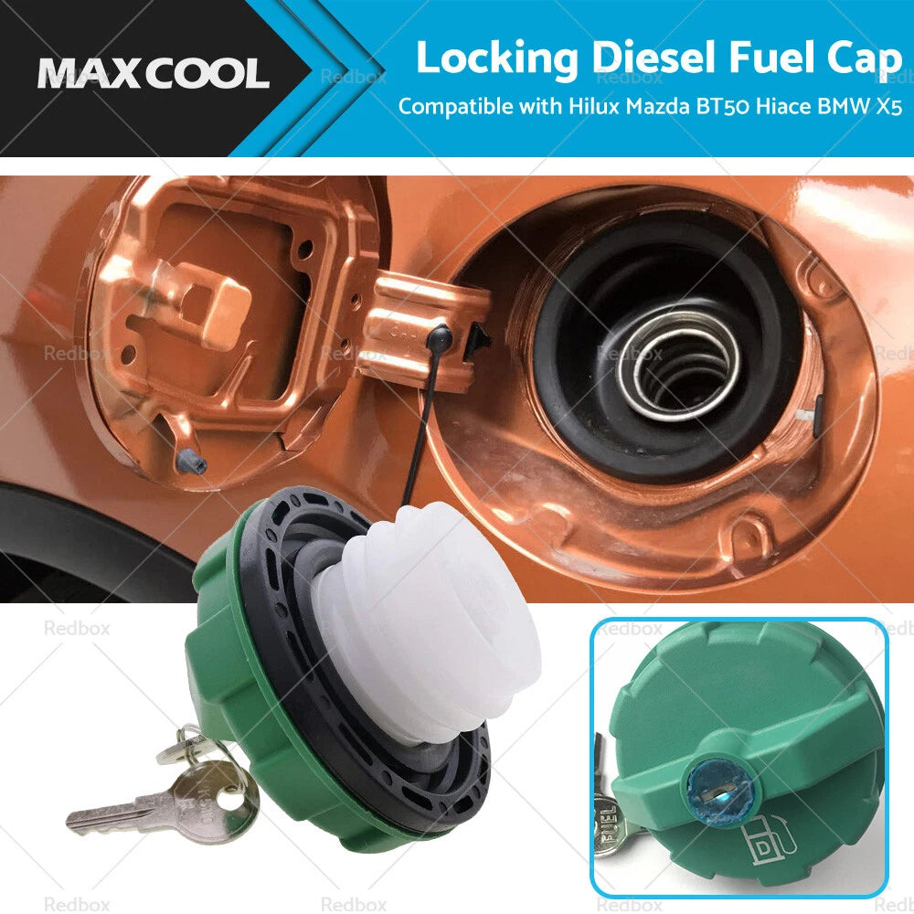 Locking Diesel Fuel Cap for BMW X5, Hilux, Mazda BT50, Landcruiser, Ranger