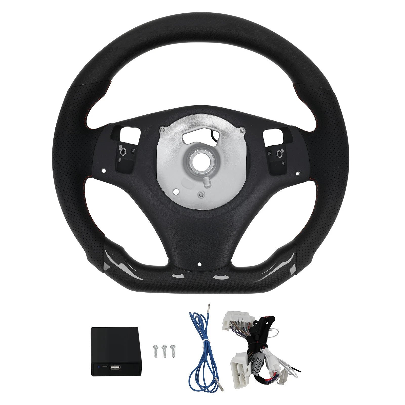 Real Carbon Fiber LED Steering Wheel for BMW 335i M3 E92 320i (2006–2013)