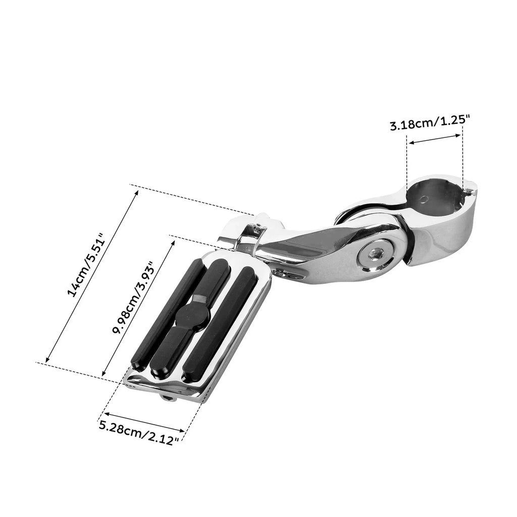1-1/4" Motorcycle Short Highway Engine Guard Footpegs for Harley Touring