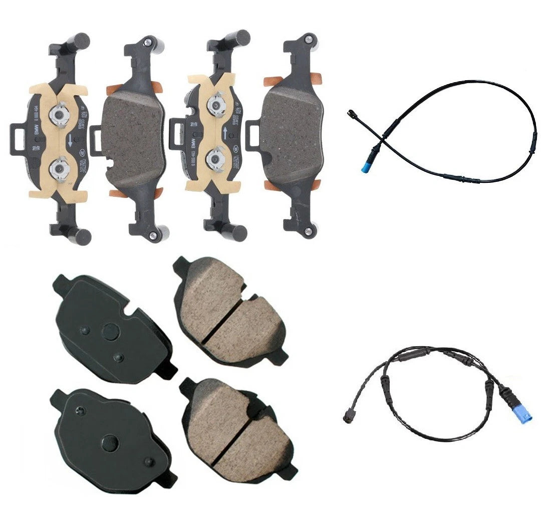 Set of 4 Disc Brake Pad Sets and Sensors for BMW G05 G06 (2019–2023)