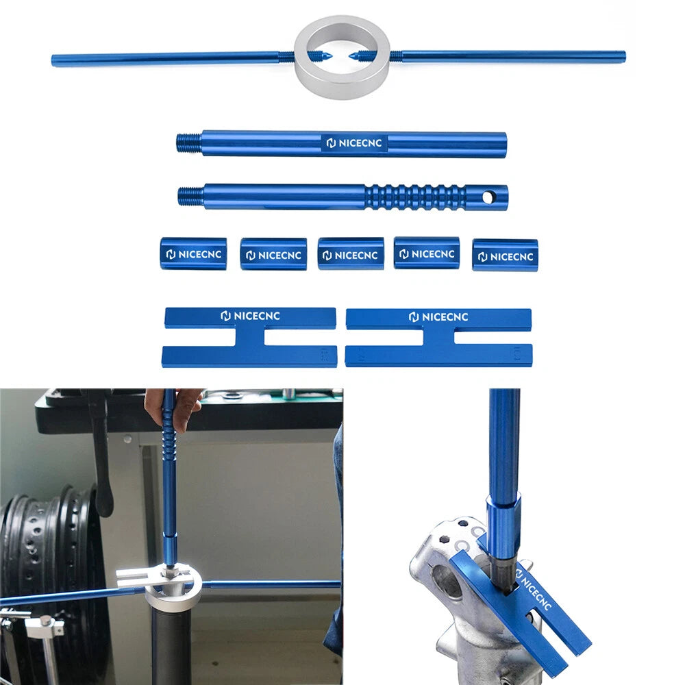 Motorcycle Fork Spring Compressor & Damper Rod Tool Combo Kit