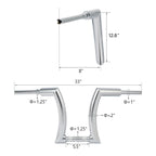 Chrome 14" Rise 2" Ape Hanger Handlebar for Harley Softail FLST