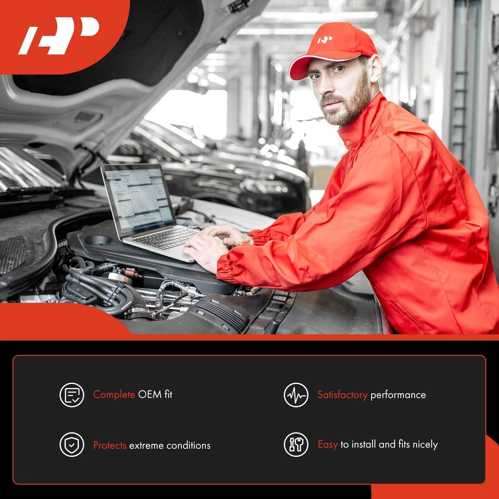 8x Red Spark Plug Wire Set for Chevrolet Express 1500 GMC Sierra 1500 (2003–2021)