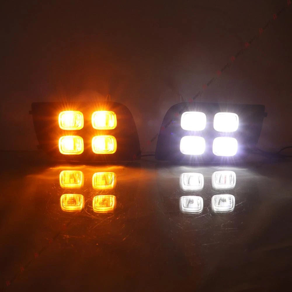 4X LED Fog Lamps for Toyota Sequoia (2007–2017) DRL with Blinker
