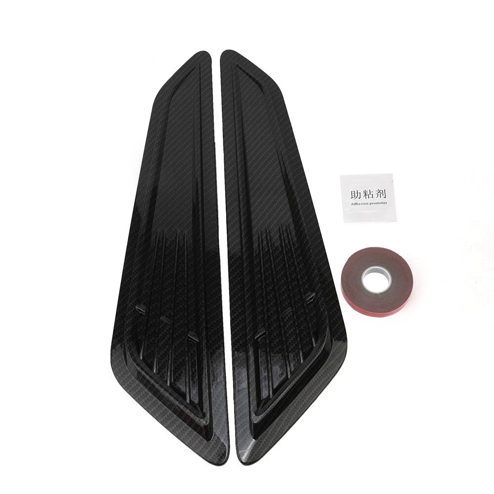 Carbon Fiber Air Flow Hood Scoop Cover Trim for Universal Fit