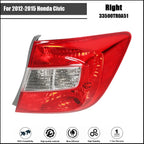 Right Passenger Rear Halogen Tail Light Assembly for Honda Civic (2012)