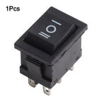KCD1 Black DPDT Rocker Switch for Diverse Applications