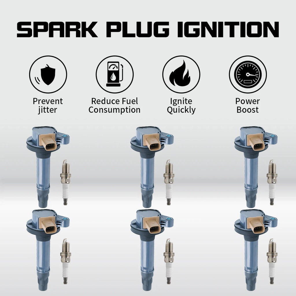 6 Ignition Coils for Ford F-150 Explorer Lincoln Ecoboost (2011–2019) UF646 DG549