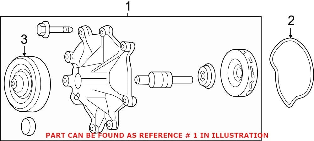 Genuine OEM Engine Water Pump for Dodge Durango 4.7 V8 (2003) 53022189AH