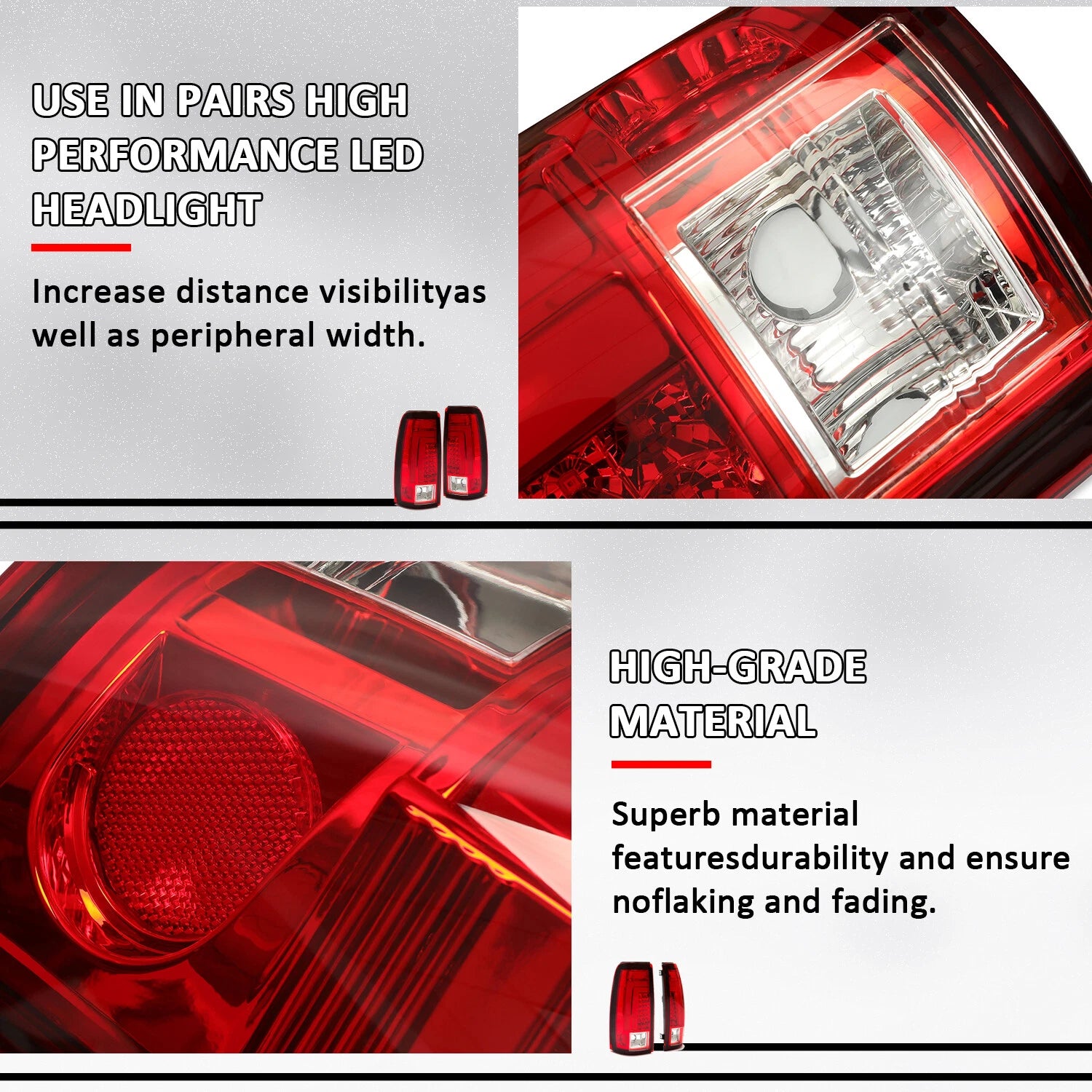 LED Tail Lights for Chevy Silverado 1500 (1999–2002) GMC Sierra (1999–2007)
