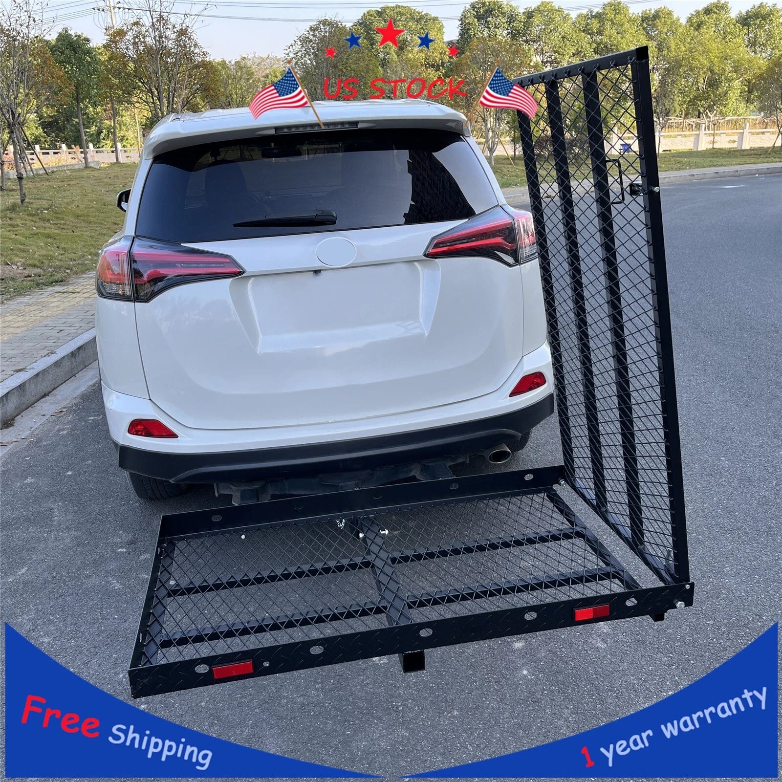 Folding Wheelchair Scooter Carrier Rack for Hitch Mount 