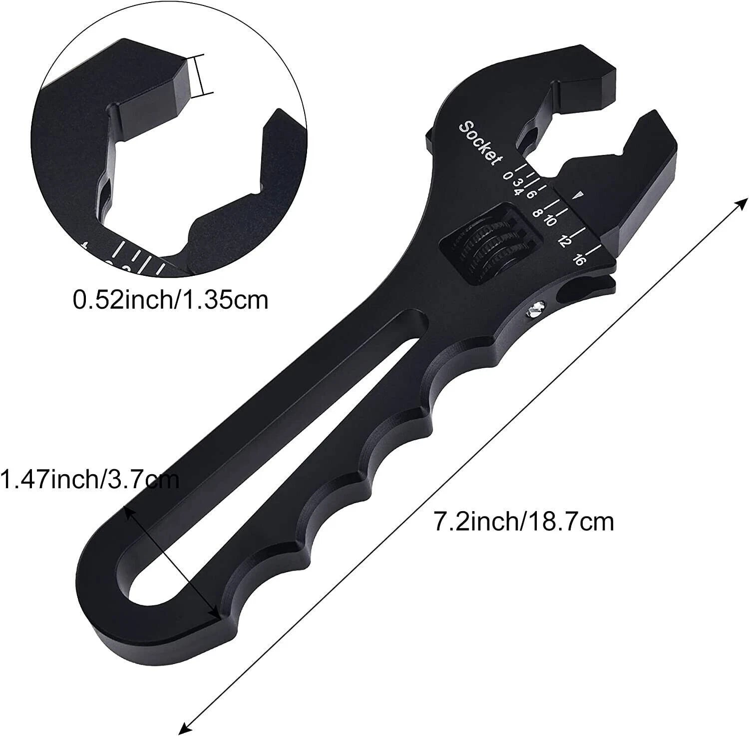 Adjustable Wrench Tool Spanner for Hose End Fitting 3AN-16AN