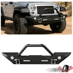 Front Bumper with LED Lights & D-Rings for Jeep Wrangler JK & Unlimited (2007–2024)