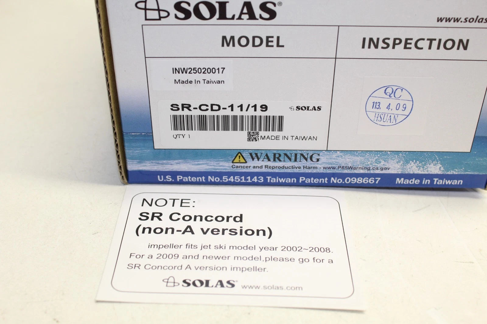 Solas Impeller for Seadoo GTX 4TEC (2002–2008) SR-CD-11/19 155.5MM