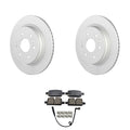 Set of 2 Bosch QuietCast Rear Rotors & Akebono ProACT Pads for Tahoe