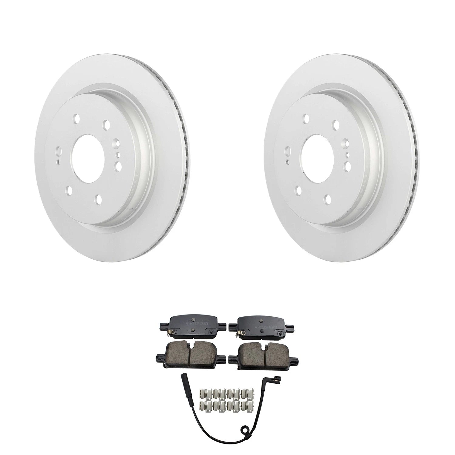Set of 2 Bosch QuietCast Rear Rotors & Akebono ProACT Pads for Tahoe