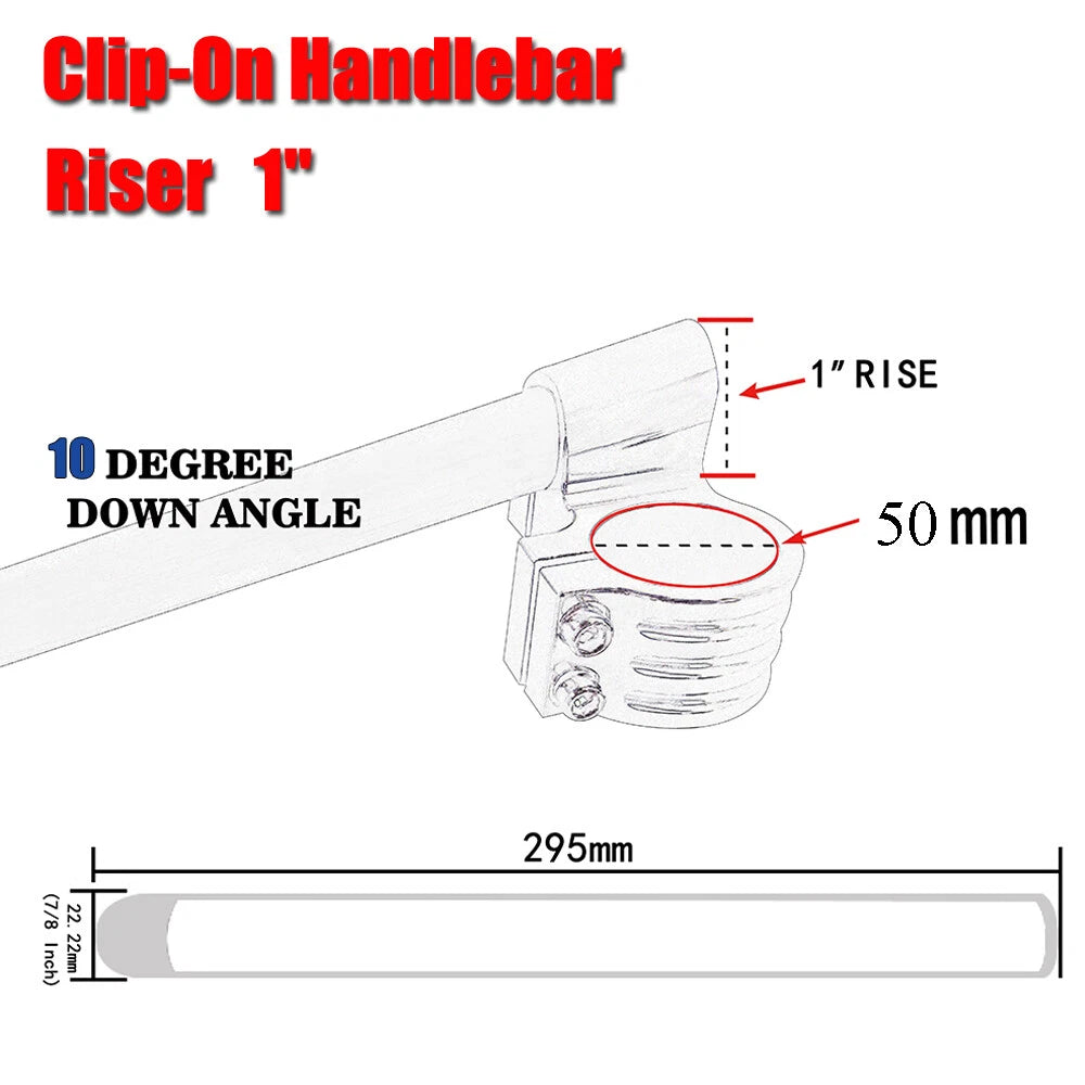 CNC Aluminum 7/8" Clip-On Handlebars for Triumph Speed Triple Daytona (2006–2018)