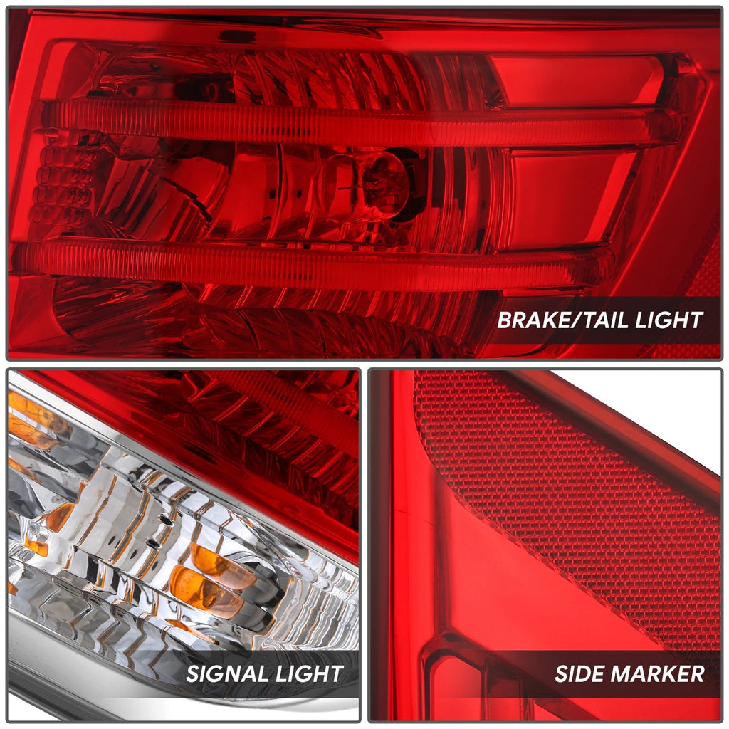 Chrome Red Passenger Right Outer Taillight Assembly for Honda Odyssey (2014–2017)