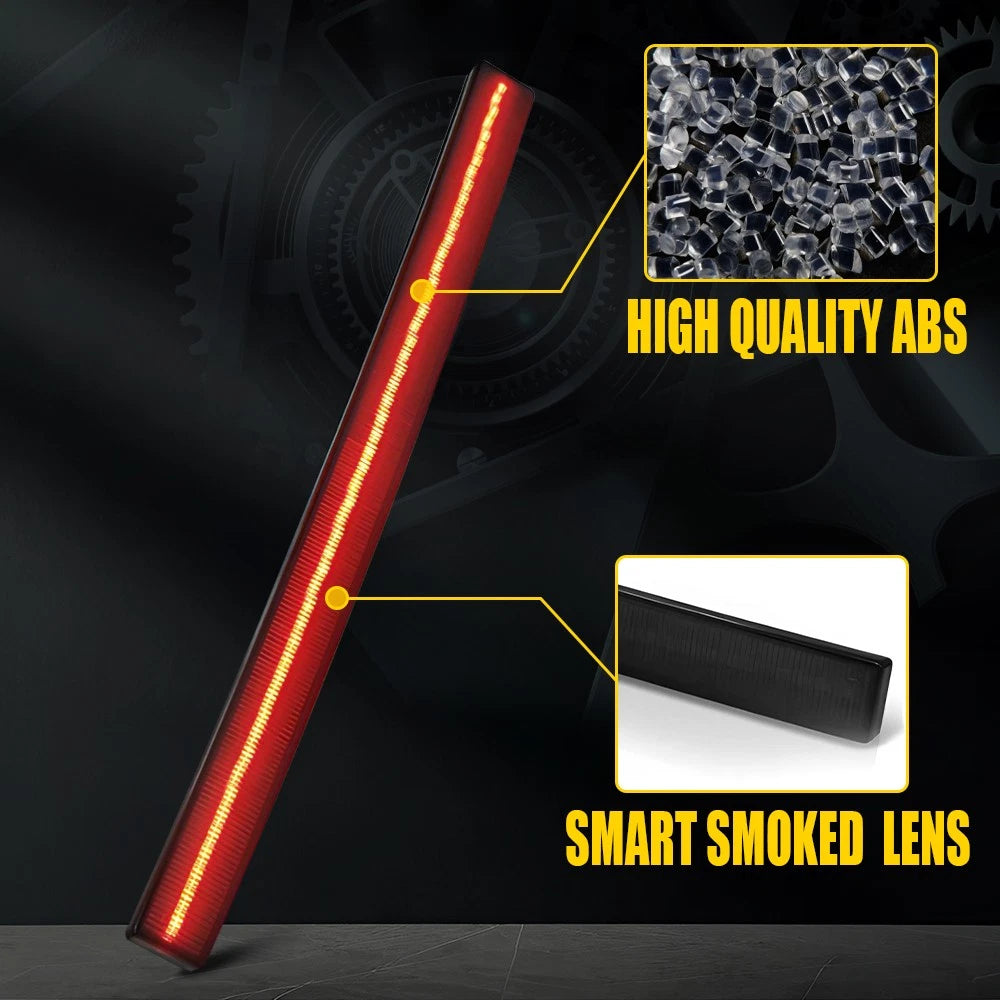Smoke LED Rear Reflector Bumper Lights Lamp Pair for Chevy Corvette C7 (2014–2019)