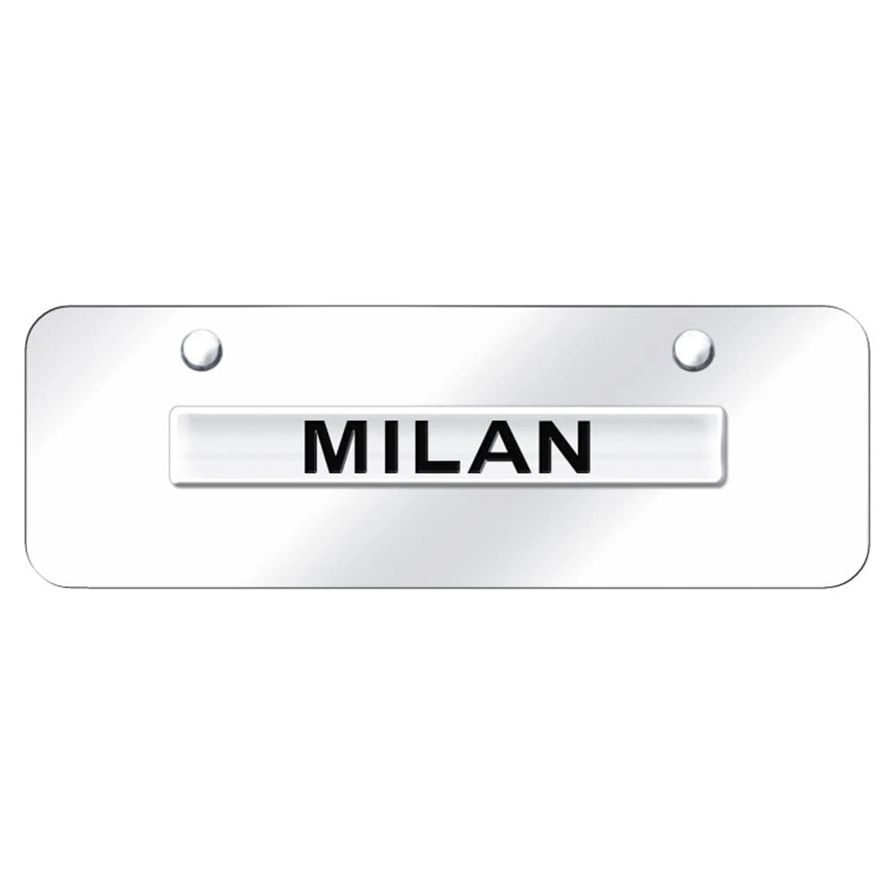 Chrome Name on Chrome Mini License Plate - Officially Licensed for Mercury Milan