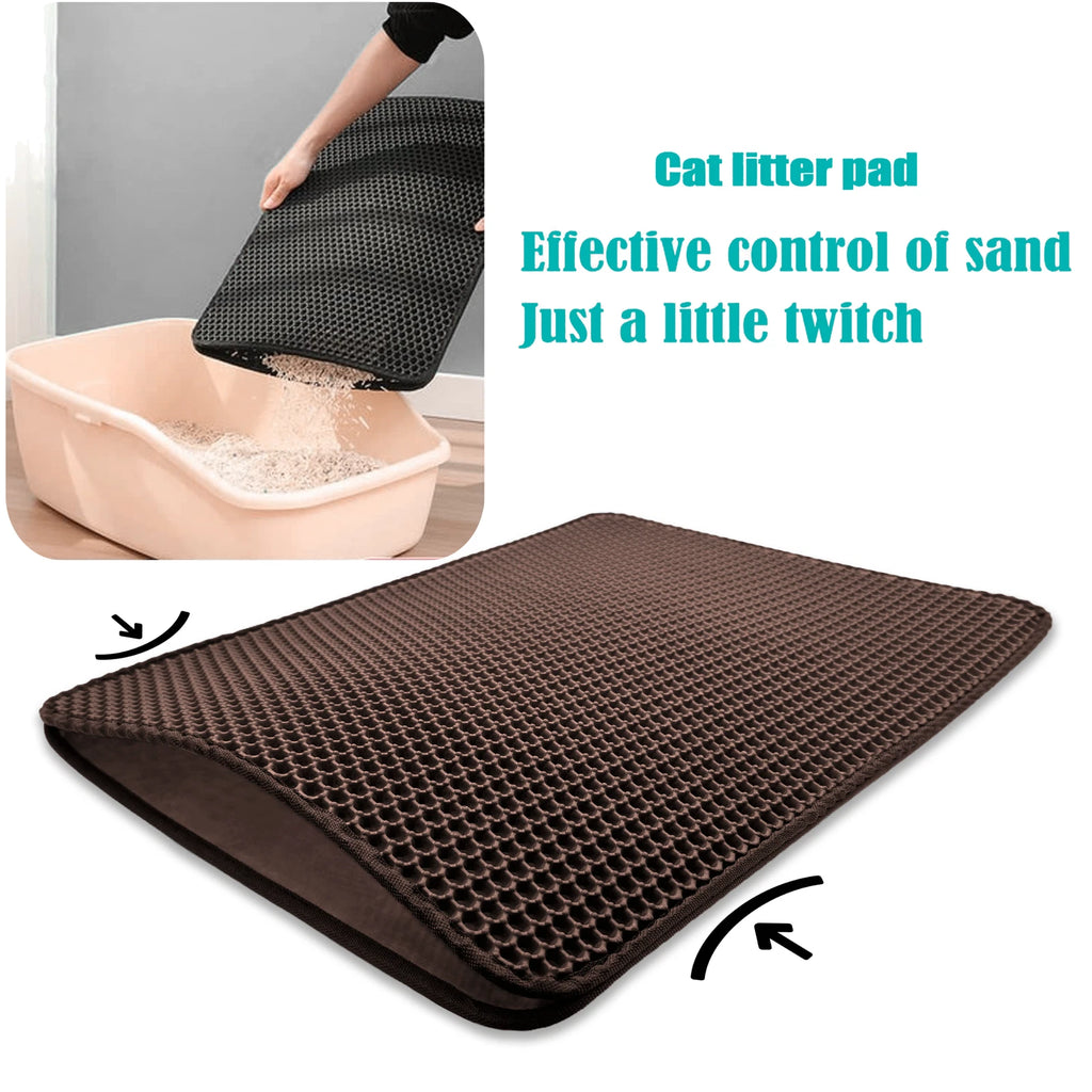 Cat Litter Mat Double Layer Trapper Pad for All Makes and Models (75x58)