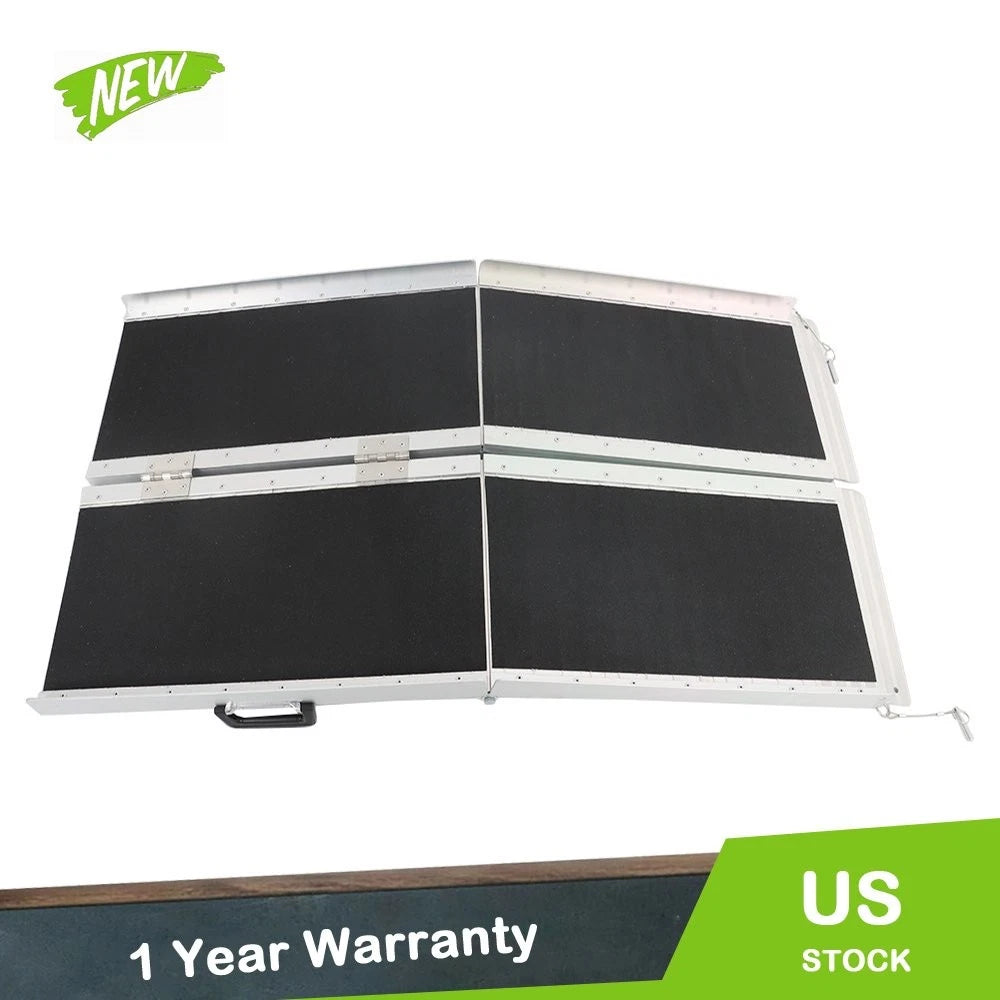6' x 9.8' Aluminum Multi-Fold Wheelchair Ramp (600 lbs Capacity)