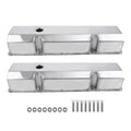 2X Fabricated Aluminum Tall Valve Covers for Small Block Chevy (1960–1990)