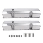 2X Fabricated Aluminum Tall Valve Covers for Small Block Chevy (1960–1990)