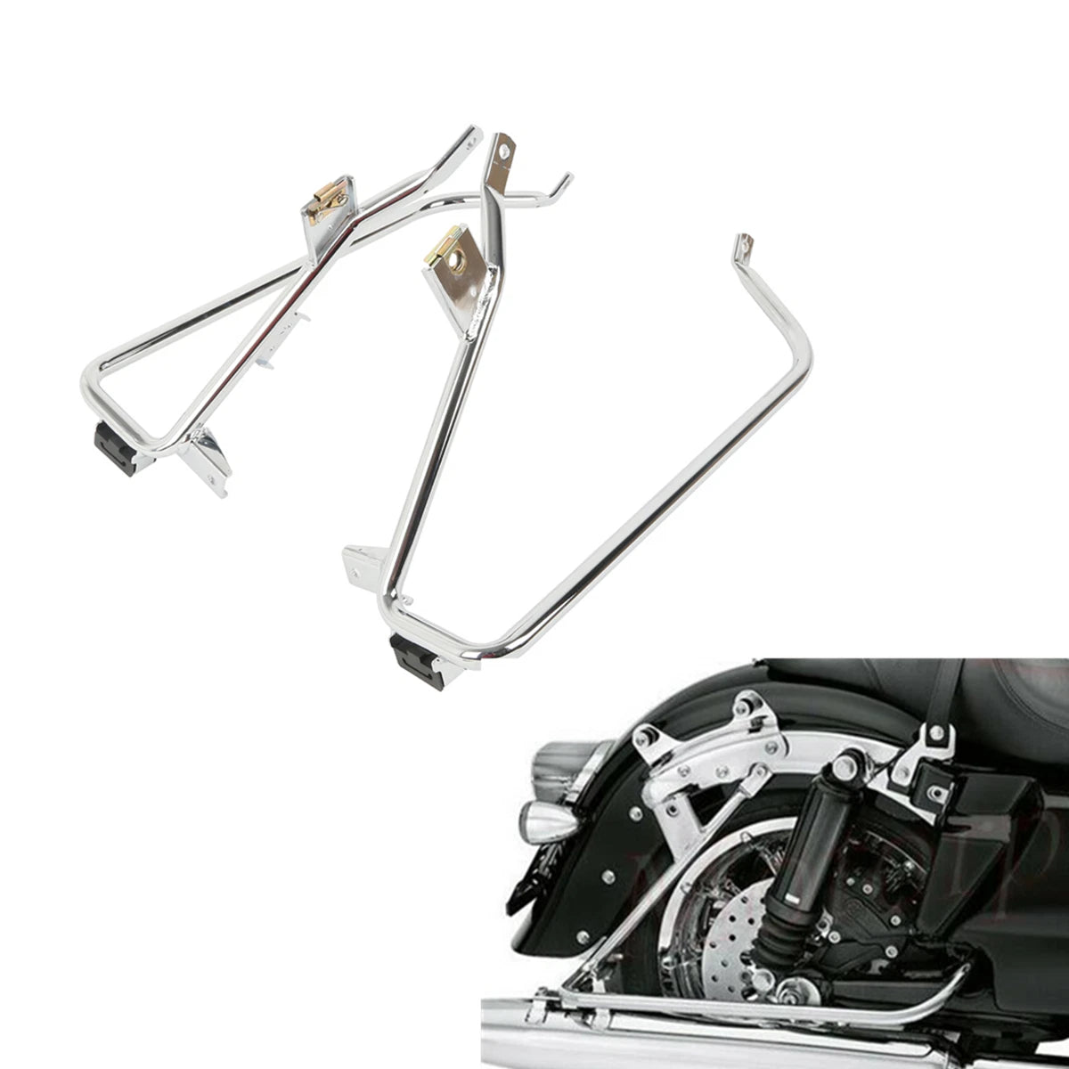 Saddlebag Support Brackets for Harley Road King Road Glide (2009–2013) Chrome