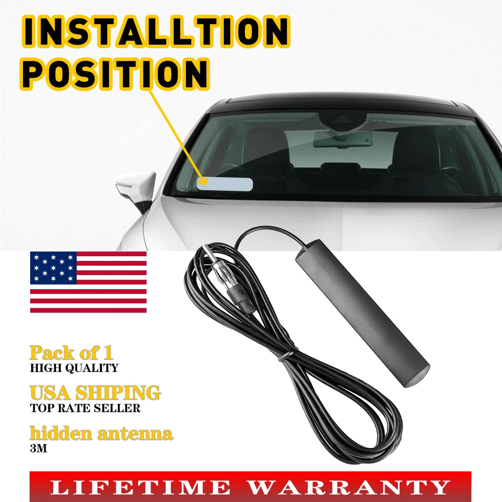 Hidden Antenna for Vehicle Truck Motorcycle Boat Car Radio Stereo