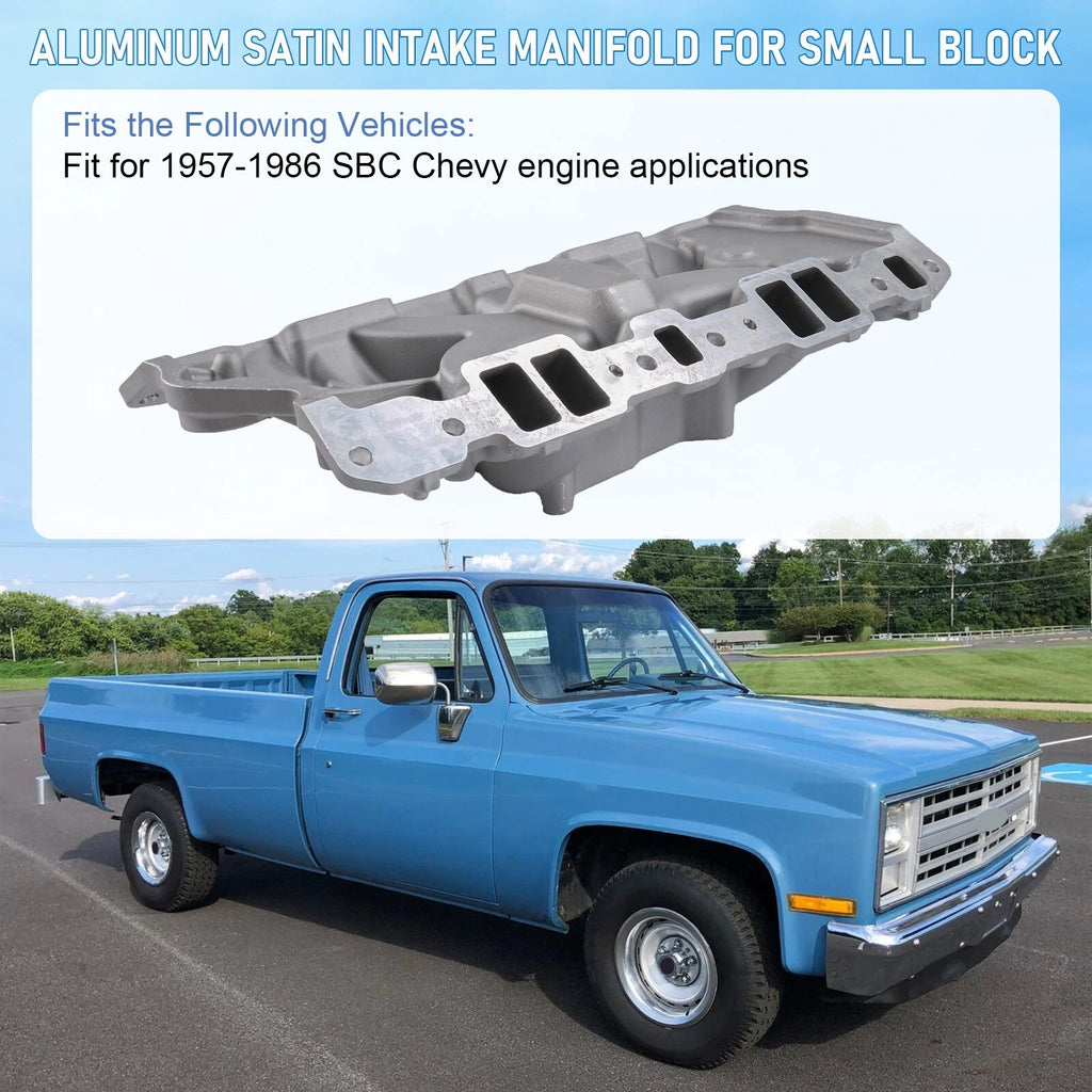 Dual Plane Intake Manifold for SBC Small Block Chevy 350 400 (1956-1986)