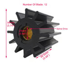 Sea Water Pump Impeller for Jabsco 17936-0001-P Johnson 09-814B (N/A)