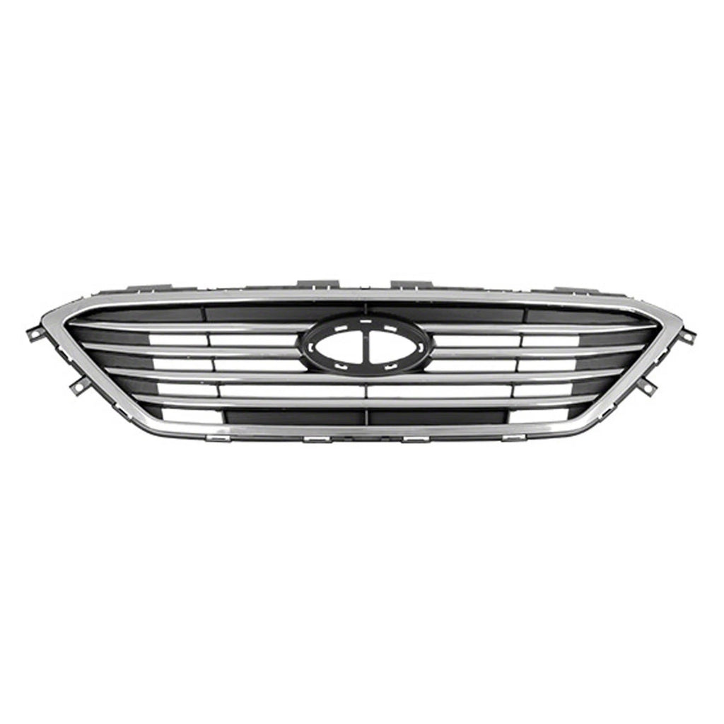 Replacement Black/Silver Chrome/Ready to Paint Polypropylene Front Grille