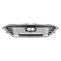 Replacement Black/Silver Chrome/Ready to Paint Polypropylene Front Grille
