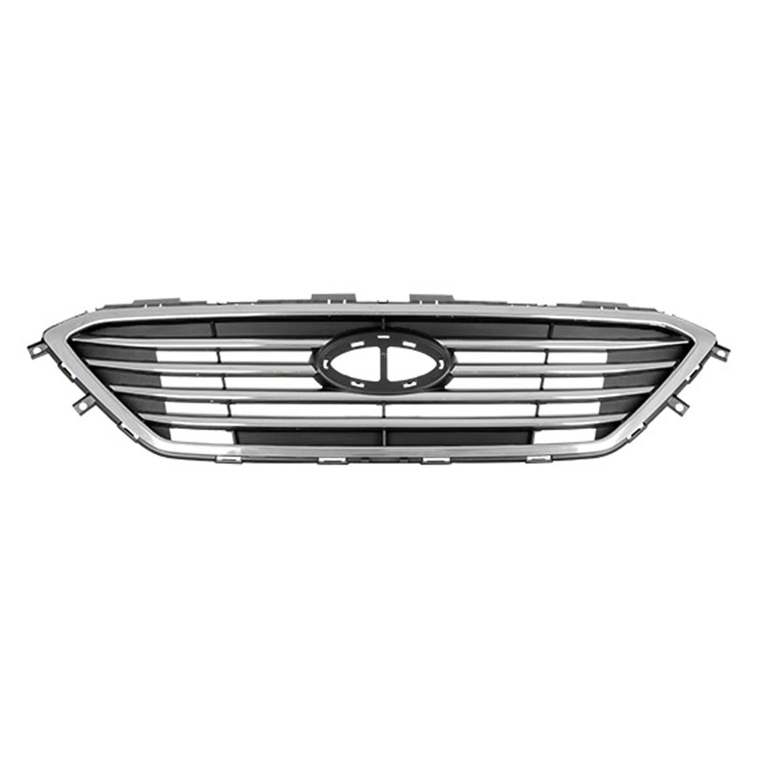 Replacement Black/Silver Chrome/Ready to Paint Polypropylene Front Grille