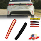 2X Smoked LED Bumper Tail Brake Lights for Toyota Corolla (2020–2021)