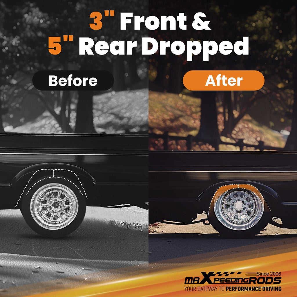 Lowering Shocks Springs for Chevy C10 GMC C15 Pickup (1963-1972)