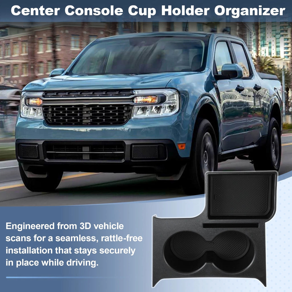 Center Console Cup Holder Organizer Tray for Ford Maverick (2022–2025)