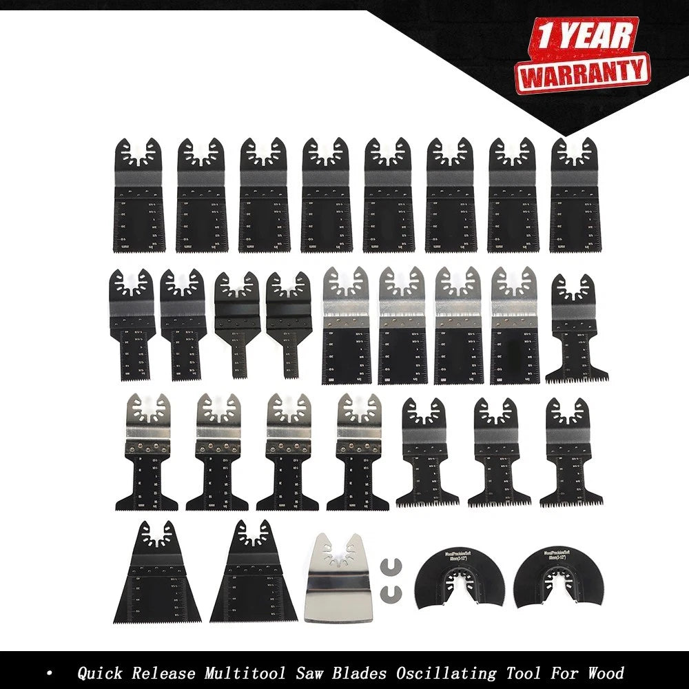 31 Pack Oscillating Tool Saw Blades for Universal Use