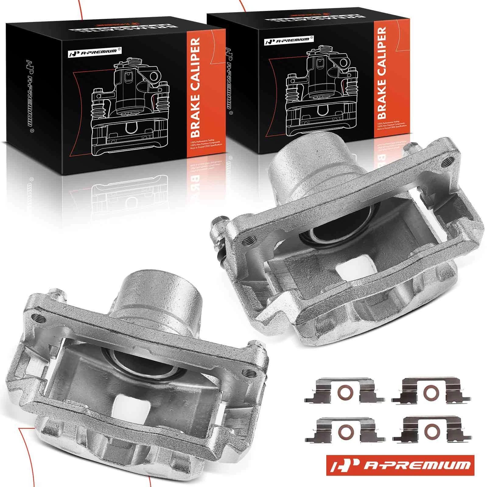 Pair Front Brake Calipers with Brackets for Subaru Impreza (1997–2001)