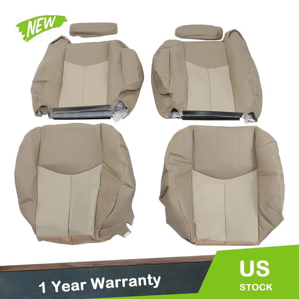 Driver Side Bottom Seat Cover Tan for GMC Yukon, Sierra Denali (2003–2007)