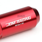 20 PCS M12X1.5 90MM Tall Red Aluminum Spiked Cap Lug Nuts + Adapter