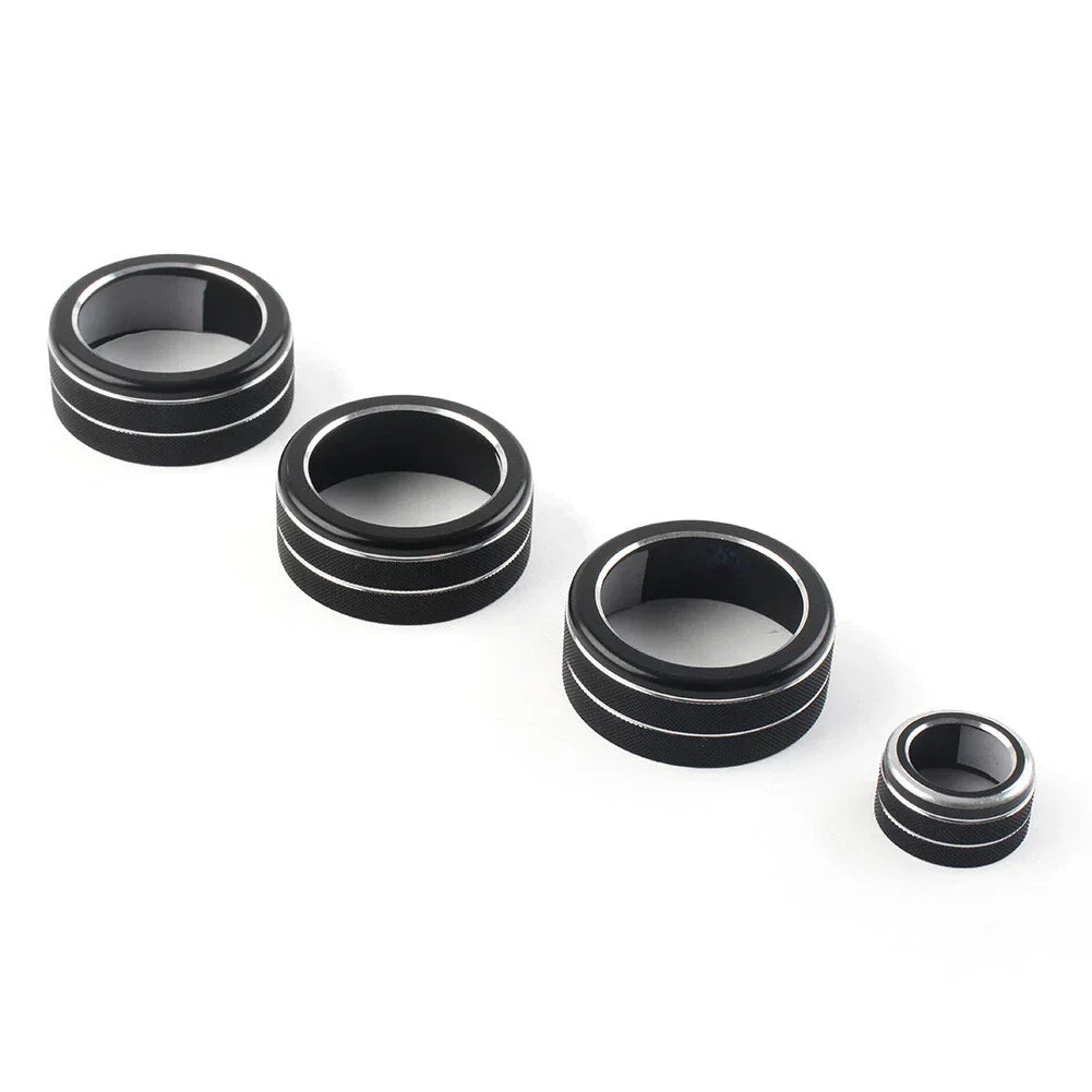 4 x AC Climate Control Knob Ring Covers for Honda Civic (2022 - Present) Black