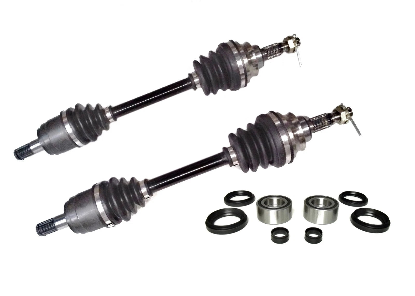 Set of 2 Front CV Axles & Bearing Kits for Honda Foreman Rincon Rubicon 500 680