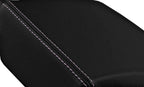 Leather Console Lid Armrest Cover for Buick Regal (2011–2017) Black Pink Stitch