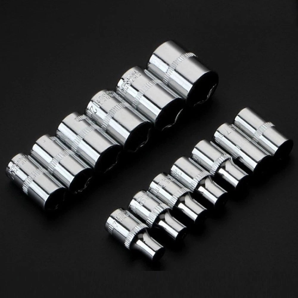 Set of 4 Socket Hexagon Sleeves 4-14mm Chrome Vanadium Steel Hex Keys