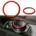 3D Red Metal iDrive Controller Knob Ring for BMW  (2010–2016)